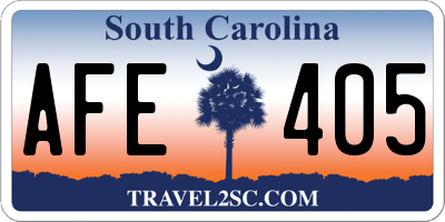 SC license plate AFE405