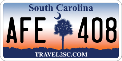 SC license plate AFE408