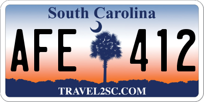 SC license plate AFE412
