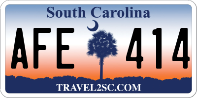 SC license plate AFE414