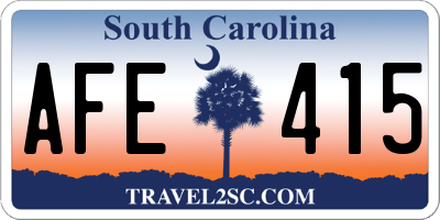 SC license plate AFE415