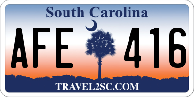 SC license plate AFE416