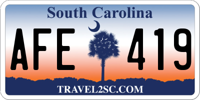 SC license plate AFE419