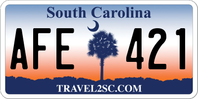 SC license plate AFE421