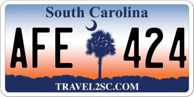 SC license plate AFE424