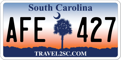 SC license plate AFE427