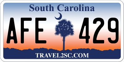 SC license plate AFE429