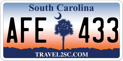 SC license plate AFE433