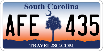 SC license plate AFE435