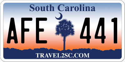 SC license plate AFE441