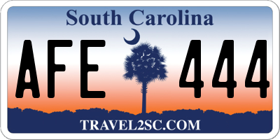 SC license plate AFE444