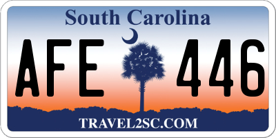 SC license plate AFE446