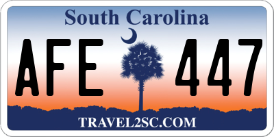SC license plate AFE447