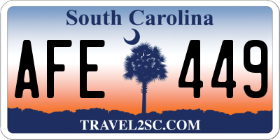 SC license plate AFE449