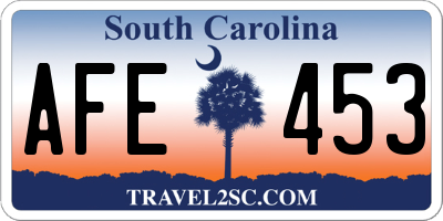 SC license plate AFE453