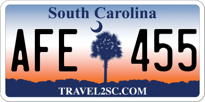SC license plate AFE455