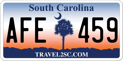 SC license plate AFE459