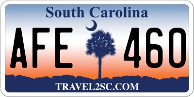 SC license plate AFE460