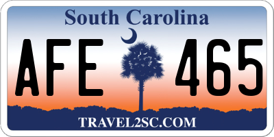 SC license plate AFE465