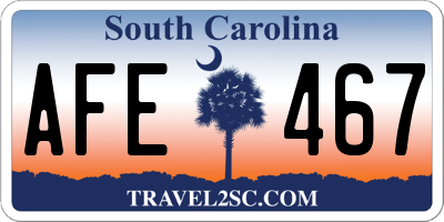 SC license plate AFE467