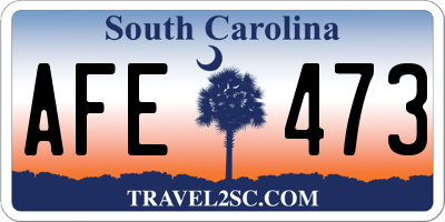 SC license plate AFE473