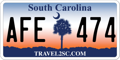 SC license plate AFE474