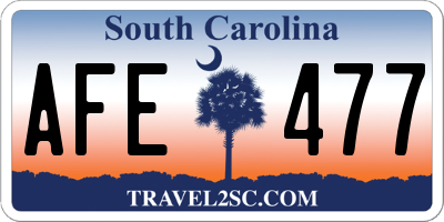 SC license plate AFE477