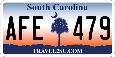SC license plate AFE479
