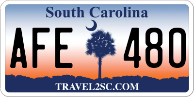 SC license plate AFE480