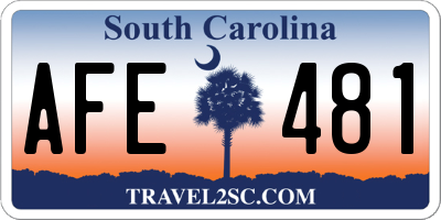 SC license plate AFE481