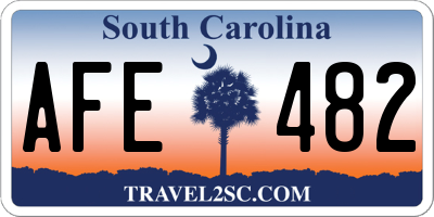 SC license plate AFE482