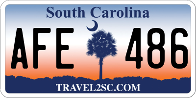 SC license plate AFE486