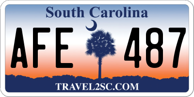 SC license plate AFE487
