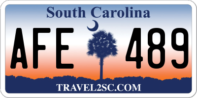 SC license plate AFE489