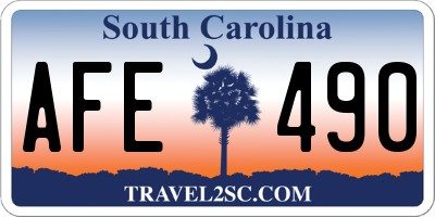 SC license plate AFE490