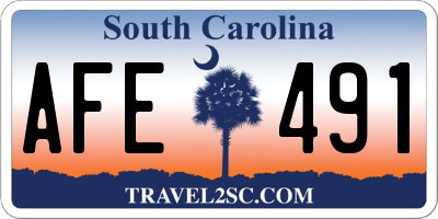 SC license plate AFE491