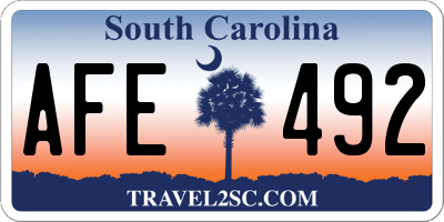 SC license plate AFE492