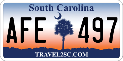SC license plate AFE497