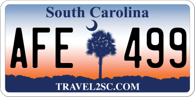 SC license plate AFE499