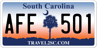 SC license plate AFE501