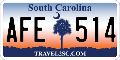 SC license plate AFE514