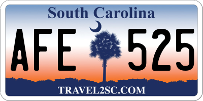 SC license plate AFE525