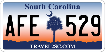 SC license plate AFE529