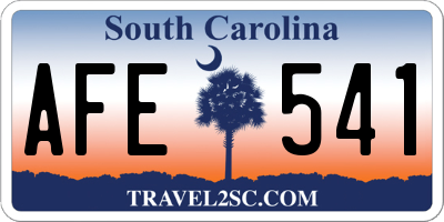 SC license plate AFE541