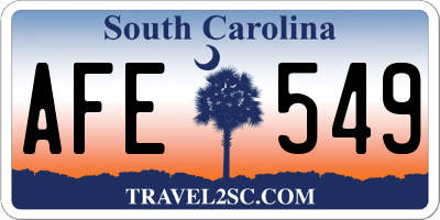 SC license plate AFE549