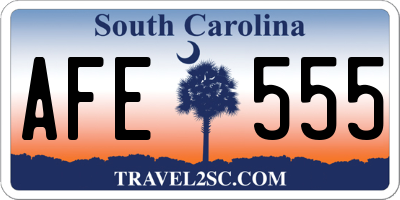 SC license plate AFE555