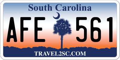 SC license plate AFE561
