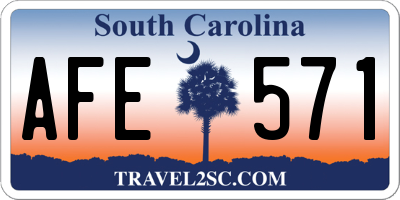 SC license plate AFE571