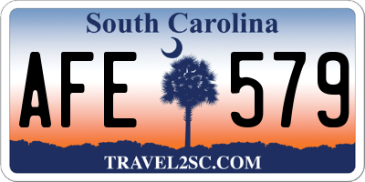 SC license plate AFE579