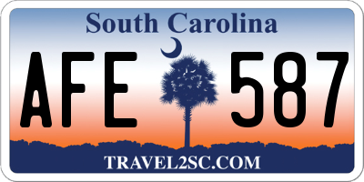SC license plate AFE587